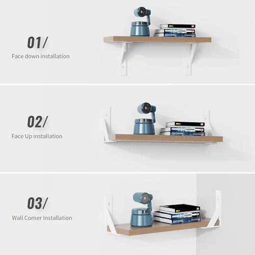 Shelf Brackets,White Shelf Brackets 6 x 4 Inch 4Pack - size: 4x6inch-white