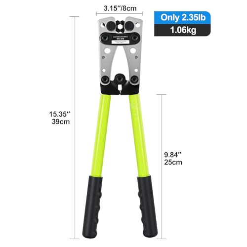 Battery Cable Lug Crimping Tool for AWG 8-1/0 Cable Ends Lugs, Electrical Wire Crimper, Heavy Duty Battery Terminal Crimper Tool - color: Hx50b Crimper