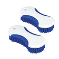 CELOX 2 Pack Multi Purpose Heavy Duty Scrub Brush, Deep Clean Brush for Tile Floors and Walls, Shower Doors, Tubs - color: White Blue-2pack