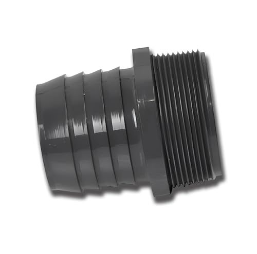 2 Inch PVC Barbed Hose Connector - 2" Barbed Insert x 2" MNPT SCH 40-Garden Hose Fittings - Barbed Connector Hose Adapter Fitting For Water Hose - size: 2" Barbed Insert x 2" MNPT, style: Adapter
