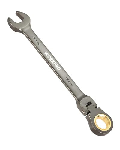 WORKPRO 18 mm Flex-Head Ratcheting Combination Wrench, Nickel Plating - size: 18 mm, style: Nickel Plating