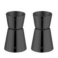 Briout 2Pcs Double Cocktail Jigger for Bartending,1OZ 1/2OZ,Flat Edge Black - color: Black, size: Flat Edge-0.5oz/1oz-2PC