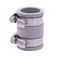 Fernco 1056-100 1-in. Flexible PVC Pipe Coupling for Plastic and Copper Plumbing Connections in Gray - size: 1 Inch