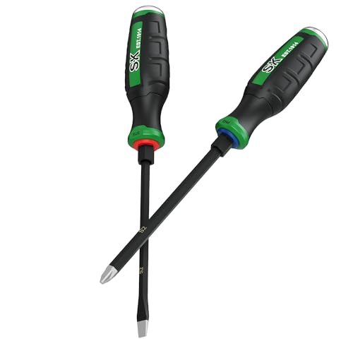 SK 2-Piece Screwdriver Set Heavy Duty, Demolition Screwdriver, S2 Steel - size: 2PC