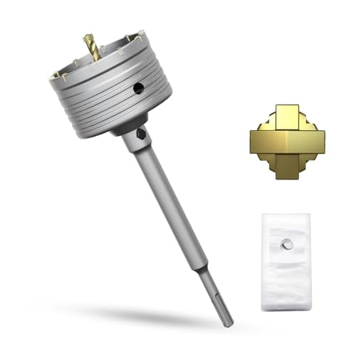 3-3/4" Concrete Hole Saw,95mm Masonry Hole Saw, with 220mm SDS Plus Shank Connecting Rod for Concrete Brick Cement Stone Wall Drilling Home Improvement - size: （3-3/4" 95mm）