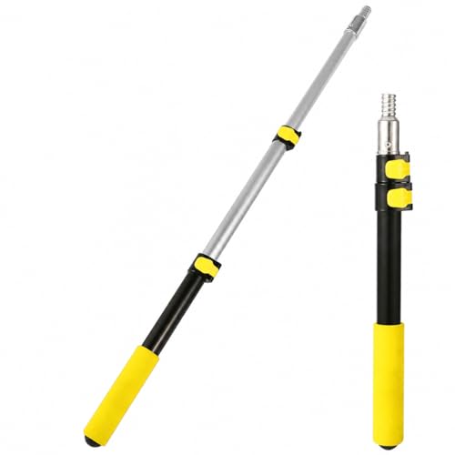 1.4–3 FT Telescoping Pole, Paint Roller Extension Handle with Threaded Metal Tip for Indoor Painting, Dusting and Window Cleaning (Yellow) - size: 3 FT Yellow