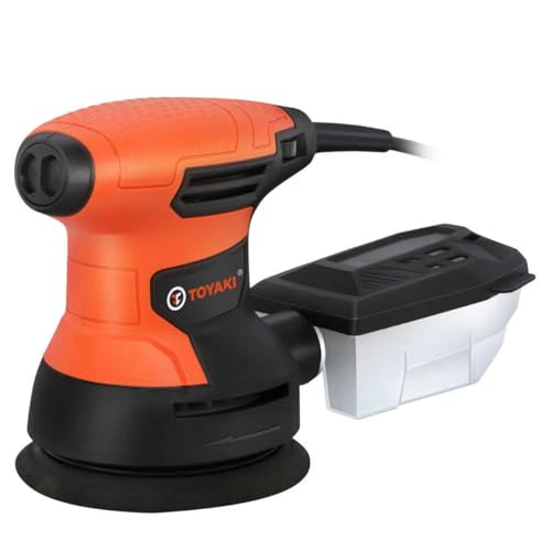 5-inch Orbital Sander, Random Orbit Sander With 6 Variable Speeds, 12pcs Sandpapers, Dust Collection For Woodworking And Sanding
