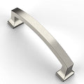 Asidrama 10 Pack 4 Inch(102mm) Hole Centers Kitchen Cabinet Handles, Brushed Satin Nickel Cabinet Pulls Kitchen Cabinet Hardware for Cupboard Drawer Pulls - color: Brushed Satin Nickel, size: 4" Hole Center, style: 10 Pack