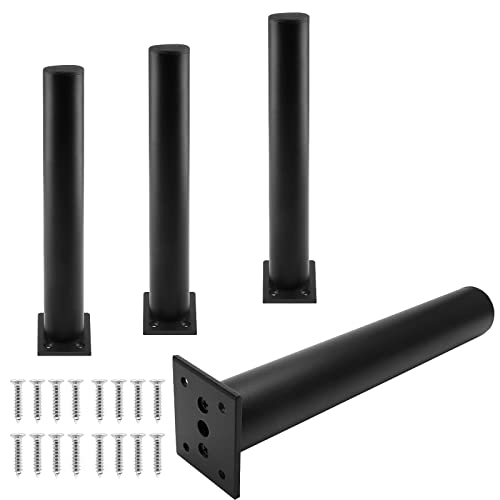4-Pack Adjustable Aluminum Alloy Furniture Legs 10" Height Black - color: Black, size: 10 Inch