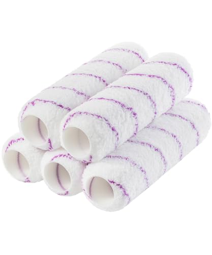 Bates- Paint Roller Covers, 9", 5 Pack, Purple Stripes, Covers for Paint Rollers 9 Inch, 9 Inch Paint Roller Covers, Paint Roller Cover, Paint Roller Covers 9 Inch, Large Paint Roller Covers - color: Purple Stripes, size: 9 Inch, 5 Pack
