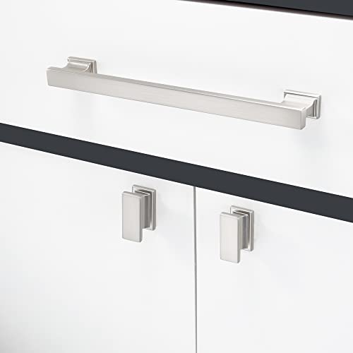 COTYKILEY 10 Pack 7 Inch(177mm) Brushed Satin Nickel Cabinet Handles Kitchen Cabinet Pulls Cabinet Door Handles Kitchen Cabinet Hardware - color: Brushed Satin Nickel, size: 7" Hole Center（177MM）