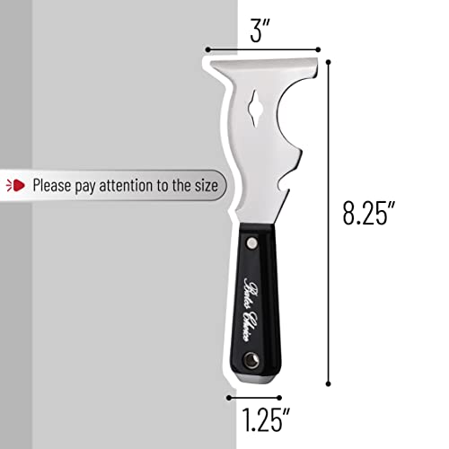 Bates- Paint Scraper, 10 in 1 Painters Tool, Scraper for Wood - color: Black, size: 1 Pack