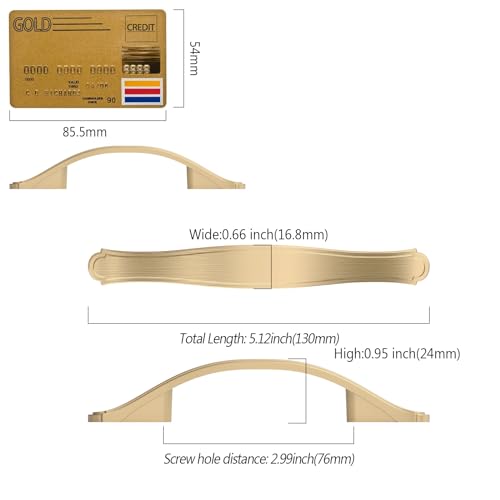 Amerdeco 10 Pack Champagne Bronze Cabinet Pulls 3 Inch(76mm) Hole Center Drawer Pulls Cabinet Hardware Kitchen Cabinet Handles for Bathroom Dresser Pulls ZH0068 - color: Champagne Bronze, size: 3"/76MM Hole Center