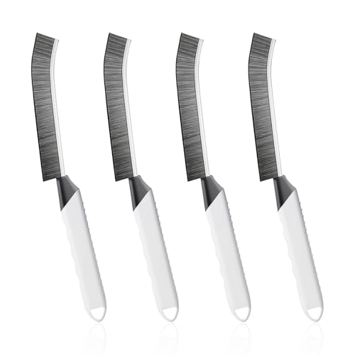 SUOXU Cleaning Brush Grout Scrub Brush,Home Kitchen Bathroom Window Gap Cleaning Tools,4 pcs Hard Bristle Scrubbing Brush,Kitchen Bathroom Tile Toilet Home Essentials Cleaner Household Use - color: White+grey×4