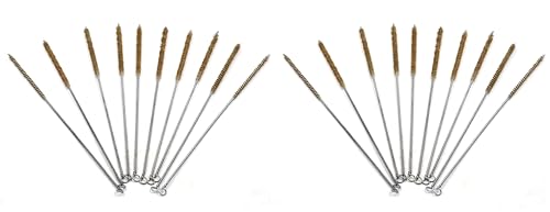 6mm/ 0.25" Diameter Brass Wire Tube Brush Cleaning Tool for Tube Bottle Pipe Welding Slag and Rust Remove Cleaner Tool , 10pcs (Pack of 2) - size: 6mm/0.25" (Pack of 2)