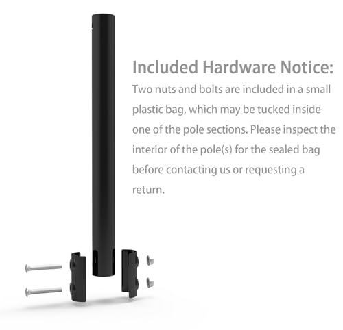 Extension Pole for PIBIDI Diameter 1.25" J Pole Mount, 1.25"x16.5", Black - color: Extension 16 1/2"