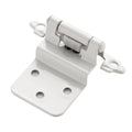 White Cabinet Hinges, 3/8 Inch Inset, 4 Pack(2Pairs) - color: White