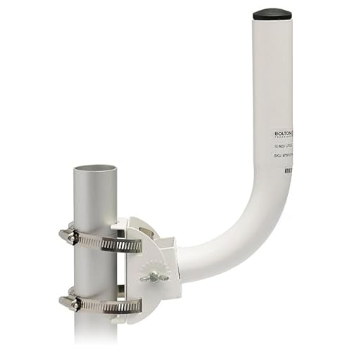Bolton Technical 10” Inch J Pole Mount Accessory for Outside Antenna(Signal Booster Antenna, Yagi Antenna, Antenna Expansion kit, Dish, TV Antenna, Camera Pole, Weather Proof) - style: 10” Inch J Pole