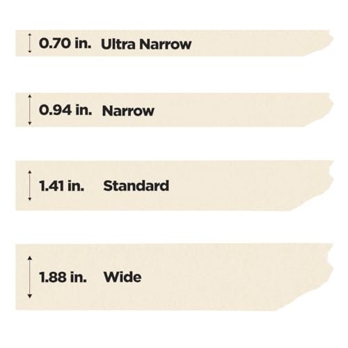 Scotch Contractor Grade Masking Tape 1 Inch Wide, 6 Rolls - size: 0.94" Width, style: 6 rolls