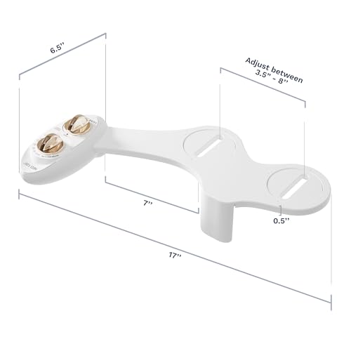 LUXE Bidet NEO 120 - Bidet Attachment for Toilet Seat, Gold - color: Gold