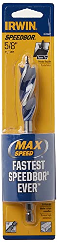 IRWIN SPEEDBOR Tri Flute Wood Drill Bit 5/8" X 6"(3041002) - size: Pack of 1, style: 5/8-Inch Bit