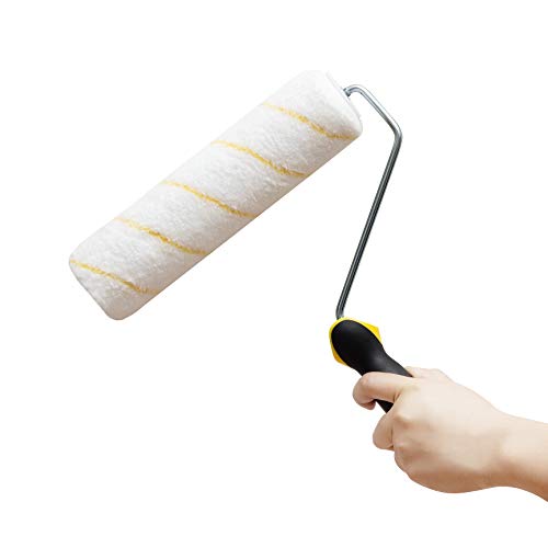 Bates- Paint Roller Covers, 9", Yellow Stripes, 4 Pack, Covers for Paint Rollers 9 Inch, 9 Inch Paint Roller Covers, Paint Roller Cover, Paint Roller Covers 9 Inch, Large Paint Roller Covers - color: Yellow Stripes, size: 9 Inch, 4 Pack