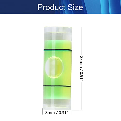 8mm x 23mm / 0.3" × 0.9" Bubble Level Vials, PMMA Frame, 10Pcs