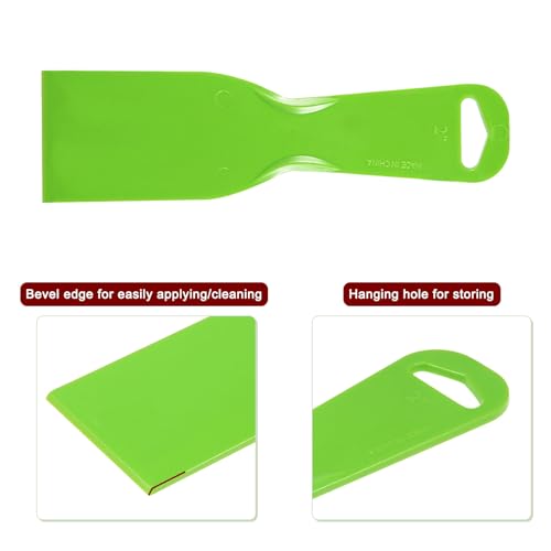 HARFINGTON 5pcs Putty Scraper 2" Width 3mm Thin Flexible Plastic Putty Knives for Taping Drywall Spreading Painting Wall Scratching - color: Green, size: 2"