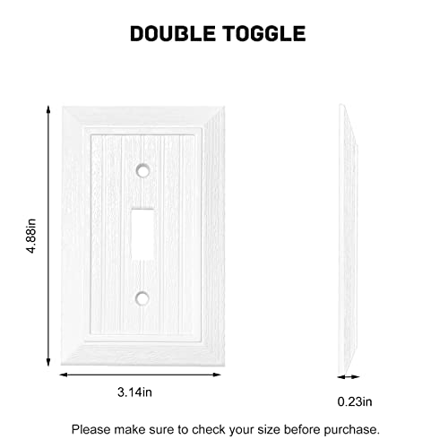 Modern Decorative Wall Plate Retro Wood Grain design Switch Cover Outlet Cover for Light Switch, Smart Switch, Dimmer, GFCI, USB Outlet (Single Toggle 10-Pack) - size: Single Toggle 10-Pack