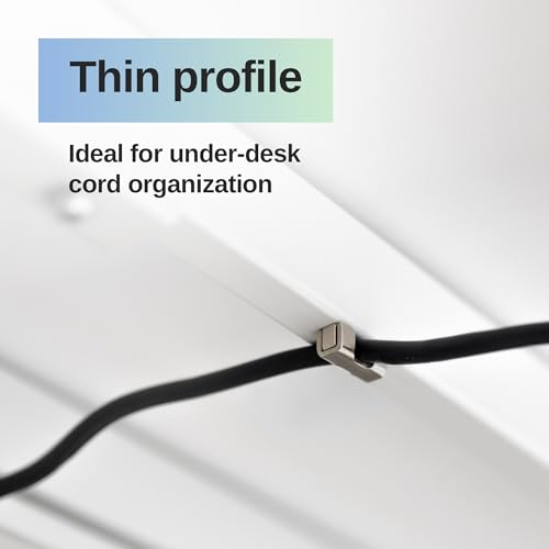 Magnetic Cord Holder, Heavy Duty Neodymium Magnets for Cord Management (10-Pack, Silver) No Adhesives or Cable Ties, Reusable Desk Cable Organizers