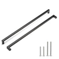 Cabinet Pulls Matte Black Cabinet Handles Square Drawer Pulls, 5 Pack 18 Inch Stainless Steel Kitchen Door Cupboard Cabinet Handles, Drawer Hardware Handles, 458mm Hole Centers - size: 18 inch Hole Centers(458mm)