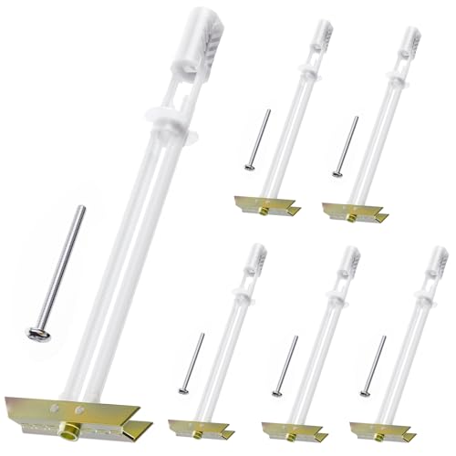 Drywall Anchor with Included Bolts, Heavy Duty Hollow Wall Anchors for TV Mounting Kit, Stainless Steel Hollow Wall Anchors (3/16”-24: Pack of 6) - size: 3/16”-24: Pack of 6