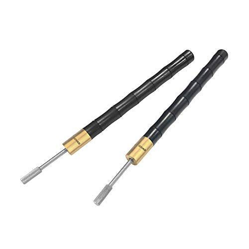 OWDEN 2Pcs Leather Edge Dye Tool, Ebony Wood Handle