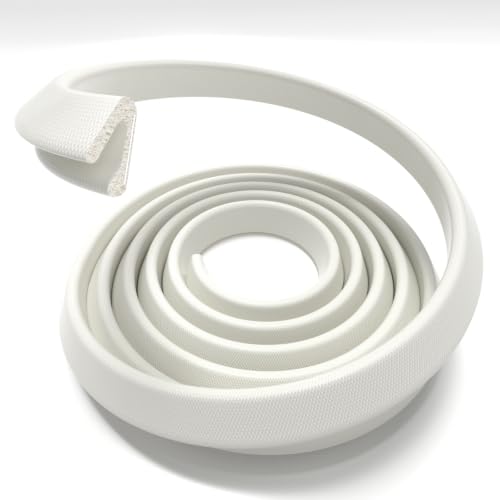 9.8 Ft White V Shape Weather Stripping Door Seal for 0.24"-0.37" Gaps