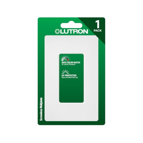 Lutron Claro Light Switch Cover Plate, 1 Gang Wallplate, Satin - color: Snow, size: 1 Pack