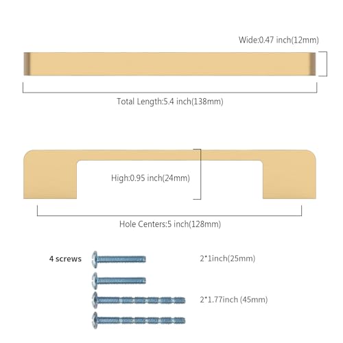 10 Pack 5 Inch Champagne Bronze Cabinet Pulls, Kitchen Hardware - color: Champagne Bronze, size: 5"/128MM Hole Center