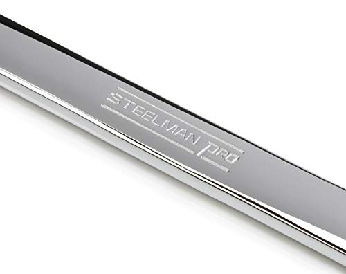 Steelman Pro 13-Piece SAE 6-Point Combination Wrench Set, 1/4, 5/16, 3/8, 7/16, 1/2, 9/16, 5/8, 11/16, 3/4, 13/16, 7/8, 15/16, and 1-inch Sizes, Full Polish Chrome - size: 13-piece SAE Set