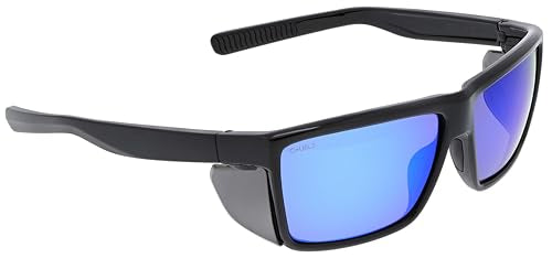 MCR Safety Swagger SR2_Parent Swagger Glasses - color: Black Frame (Polarized Blue Diamond Mirror Lens)