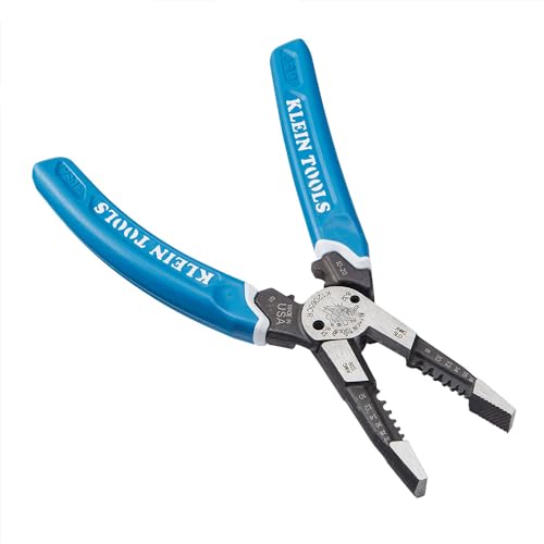 Klein Tools K12065CR Wire Stripper / Cutter / Crimper Tool, Made in USA, for Cutting, Stripping, Crimping, Twisting (8-18 AWG solid, 10-20 AWG stranded)