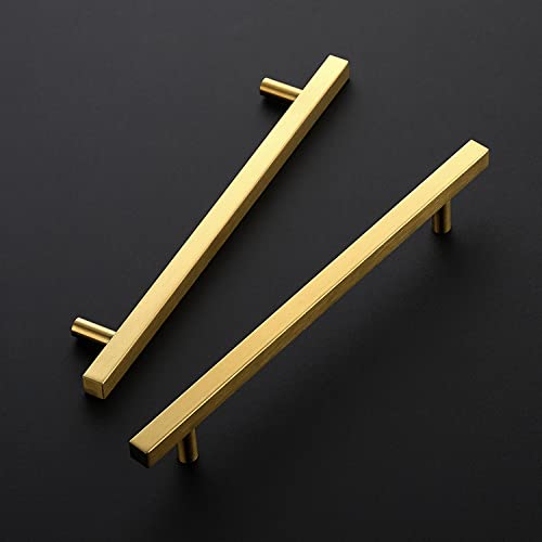Ravinte Gold Cabinet Handles 7-1/2 Inch 10 Pack, Square Cabinet Pulls - size: 7-1/2 Inch Hole Centers