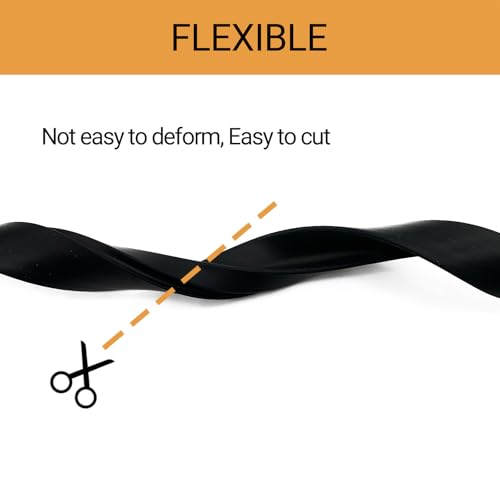 RV Window Seal, W: 1/4" x H: 1/2" Rubber Windshield Gasket, RV Window Weather Stripping for Boat, Vehicle, Home Application and More, 20Feet - color: Black