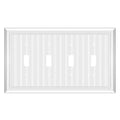 White Natural Material Quad Toggle Light Switch Cover Plates (1-Pack） - size: Quad Switch