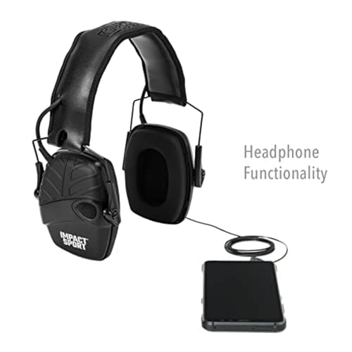 Howard Leight Impact Sport Electronic Earmuff, Med/Large, Black (R-02524) - color: Black, size: Medium-Large