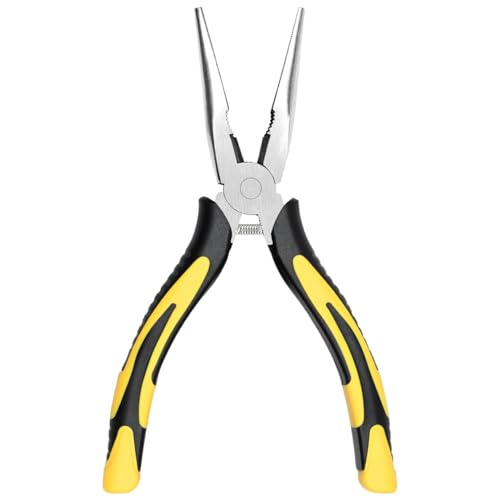 Long Needle Nose Pliers-6’’Soft Grip with Wire Cutter for Home,1pcs - size: One-6in