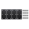 4 Pack Flat Straight Brace Brackets, ULIFESTAR Black Stainless Steel Mending Bracket Plate Metal Shelf Support Fixing Joining Plate for Furniture,Wood,Shelves,Cabinet with Mounting Screws - size: 80 x 40 x 2 mm