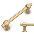 Amerdeco 10 Pack Champagne Bronze Cabinet Pulls 3.75 Inch(96mm) Hole Center Drawer Pulls Cabinet Hardware Kitchen Cabinet Handles for Bathroom Dresser Pulls ZH0069 - color: Champagne Bronze, size: 3.75" Hole Center