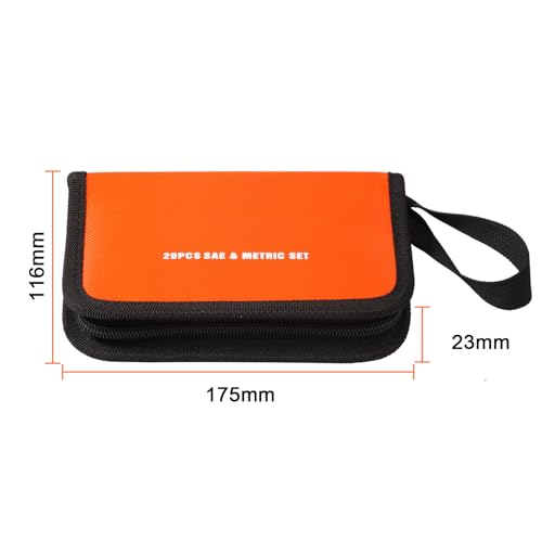 SPEEDWOX 20 Pockets Wrench Tool Storage Bag for Small Size Wrench - size: Metric and SAE Pouch