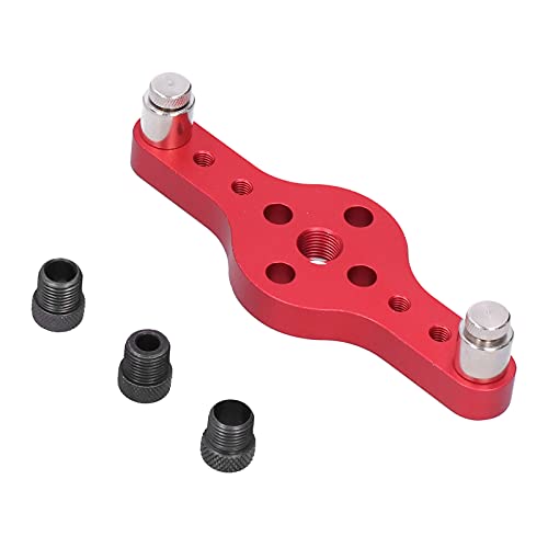 Premium Aluminium Drill Hole Guide Jig, Anti Corrosive Paint, Lightweight and, Multiple Drilling Positions, Comes with 3 Fixing Screws, Ideal for Woodworking DIY