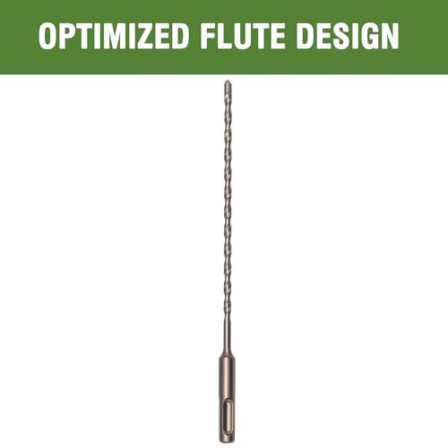 7/32" x 8" SDS Plus Hammer Drill Bits Masonry Drill Bits Carbide Tipped for Concrete, Brick, Block, Stone, 2 Pack
