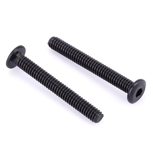 1/4-20 x 1-3/4" Black Hex Socket Head Cap Screws, 304 Stainless Steel 18-8, Furniture Bolts, Connector Screws, Black Coated, Full Thread, 25 PCS - size: 1/4-20 x 1-3/4"